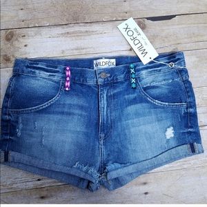 Wildfox Michelle slouchy boyfriend shorts NWT